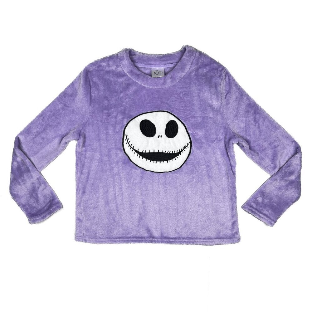 Disney 100 Jack Skellington Super-Soft Pull-Over PJ Top Orchid Petal‎ Sz S (4-6)